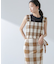 RITA ROW／Checkered smocked body top