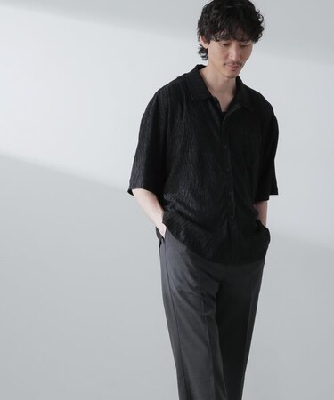 NORMANBROS別注スラッシュポケット楊柳シャツ 半袖