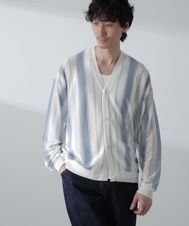 シアーストライプカーディガン