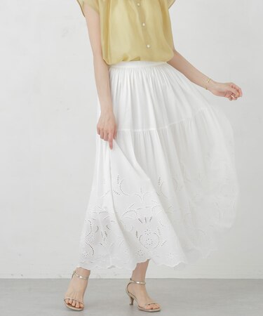 インドシフリー刺繍スカート