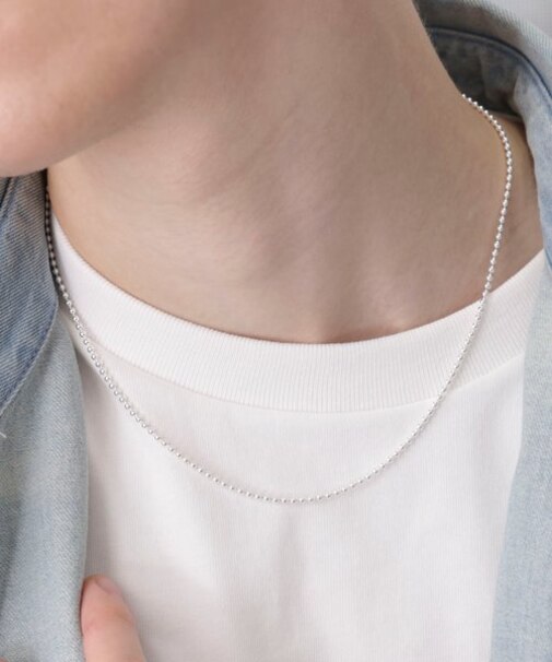 Mexican Jewelry／Silver Ball Chain Necklace