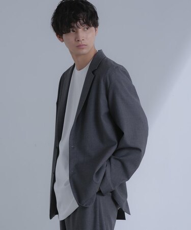 ATON／WOOL TROPICAL TAILORED JACKET