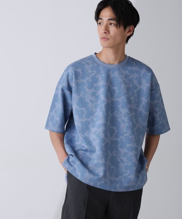 総柄ダンボールワイドTシャツ 半袖