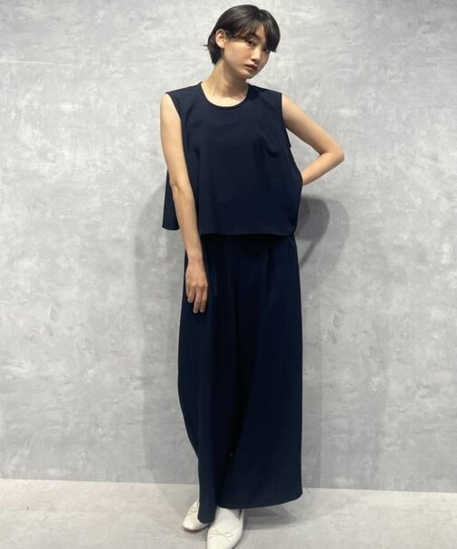 トップス×ワイドパンツセットアップ