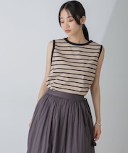 ホルターネックノースリーブプルオーバー