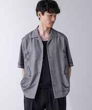 チェーン刺繍オープンカラーシャツ