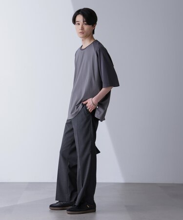 ワイドシルエットラグランTシャツ 半袖