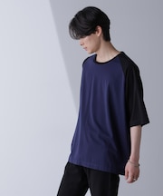 ワイドシルエットラグランTシャツ 半袖