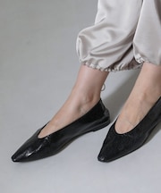 Azur／ポインテッドフラットパンプス