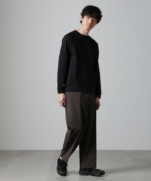 アンチスメルクルーネックTシャツ 長袖 main image 1