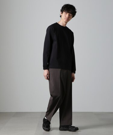 アンチスメルクルーネックTシャツ 長袖