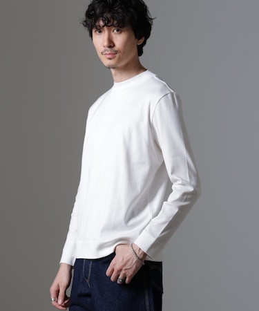 「FORMAL JERSEY」モックネックカットソー長袖