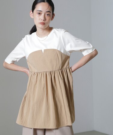 ビスチェコンビギャザートップス