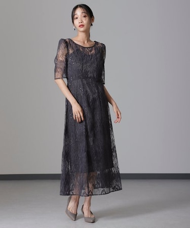 kaene／スパンコールアネモネドレス