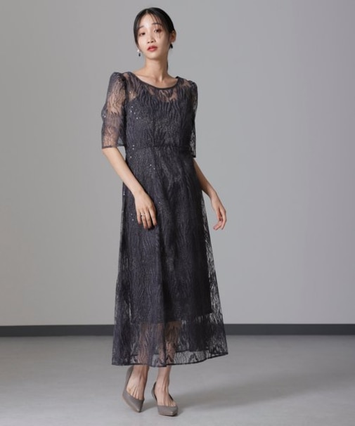 kaene／スパンコールアネモネドレス