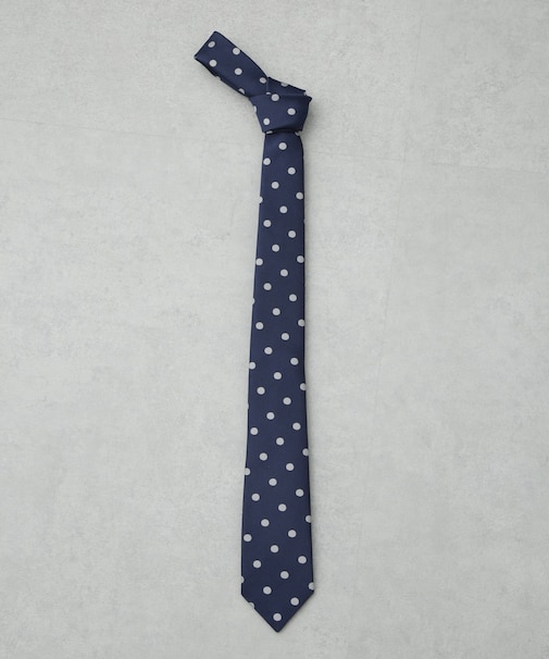 京都ウォッシャブルドットネクタイ
