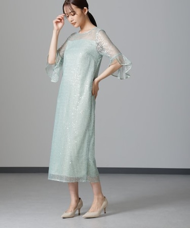 troisiemechaco／SPANGLE LACE ワンピース
