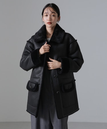 URBANCODE／フェイクスエード ファー リバーシブル ジャケットコート