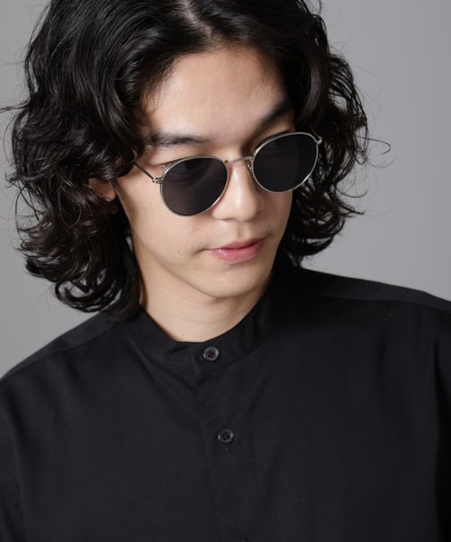 ボストン型メタルサングラス