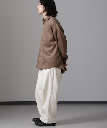 WEB限定／フェイクスエードBigシャツ