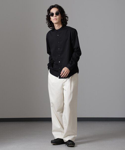 スタンダードバンドカラーシャツ／長袖