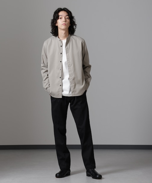 スタンダードバンドカラーシャツ／長袖