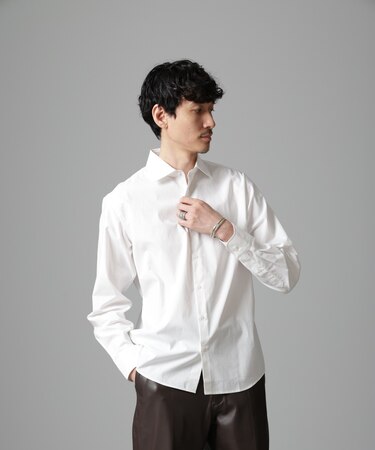 「N SHIRTS」AntiSoaked(R)汗染み防止セミワイドカラーシャツ長袖