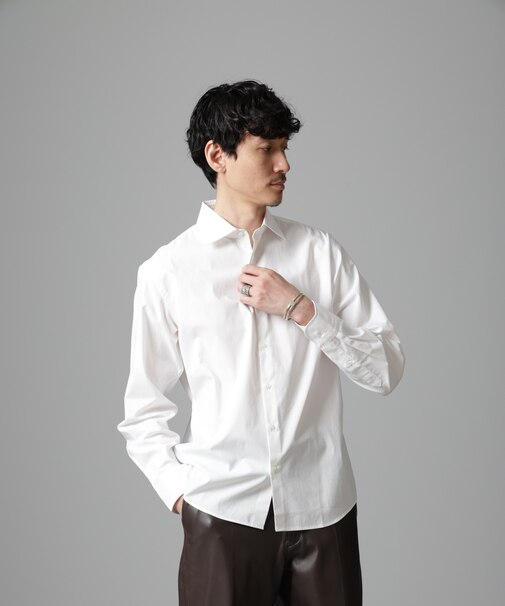 「N SHIRTS」AntiSoaked(R)汗染み防止セミワイドカラーシャツ長袖