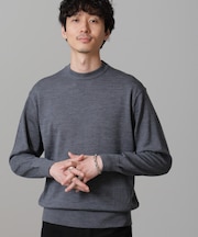 「毛玉レスニット」 ファインゲージクルーネック