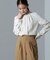 スタンドバイカラージョーゼットタックブラウス 24AW