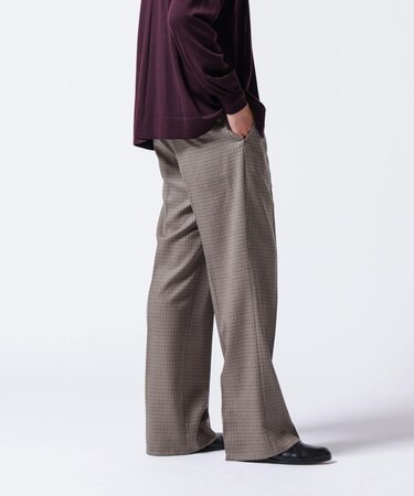 「ASSEMBLANC」クリースワイドパンツ(セットアップ可)