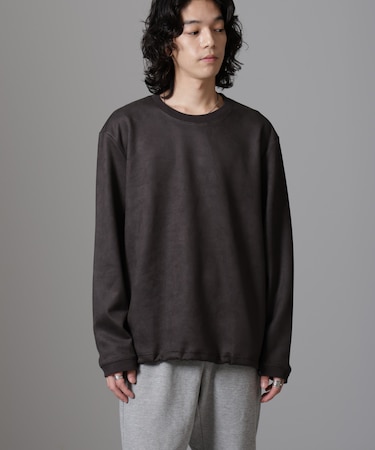 フェイクスエードプルオーバー 長袖