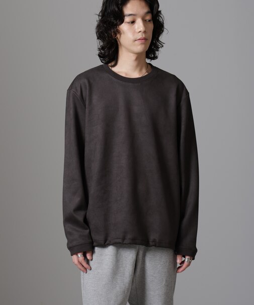 フェイクスエードプルオーバー 長袖