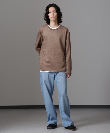 フェイクスエードプルオーバー 長袖