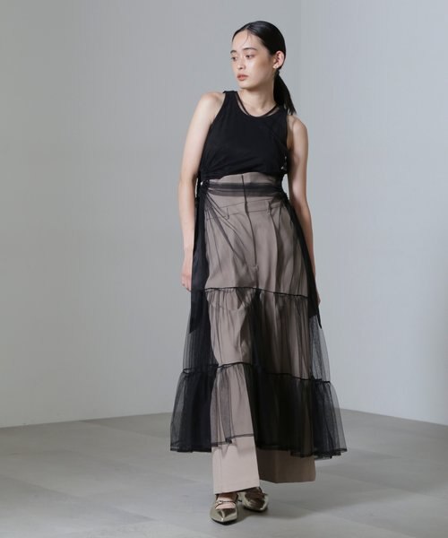 ナノユニバース（NANO universe）/ESTHE／Tiered Tulle Cut−Out MaxiDress ESTHE／Tiered Tulle Cut-Out MaxiDress｜ナノ・ユニバースの通販