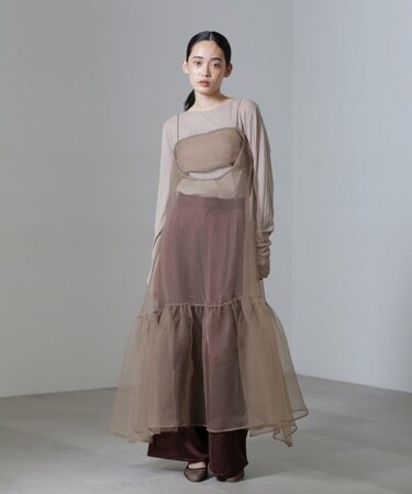 ESTHE／Cut-Out Organza Dress