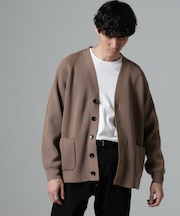 両畦スポンディッシュカーディガン