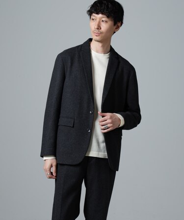 ヘリンボーンセミワイドジャケット(セットアップ可)