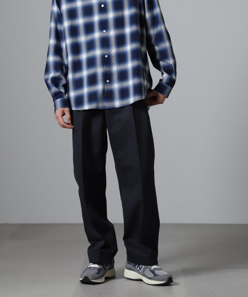 オイルドライク ワイドタックパンツ