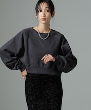 ショートスウェットプルオーバー