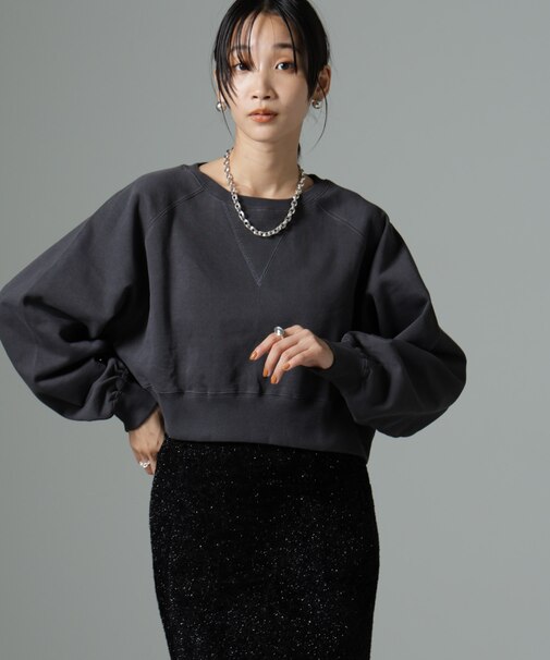 ショートスウェットプルオーバー