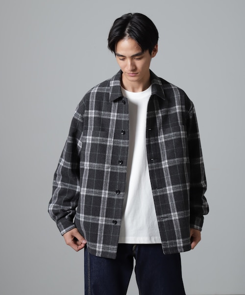 一部店舗限定】MORGANTI クレストブリッジチェックフーデッドコート