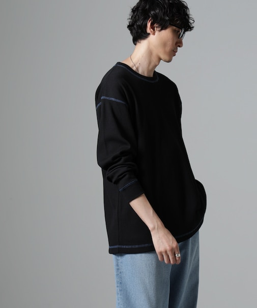 ステッチワッフルＴシャツ 長袖