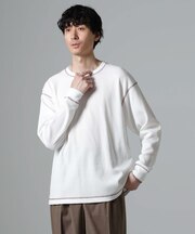 ステッチワッフルＴシャツ 長袖