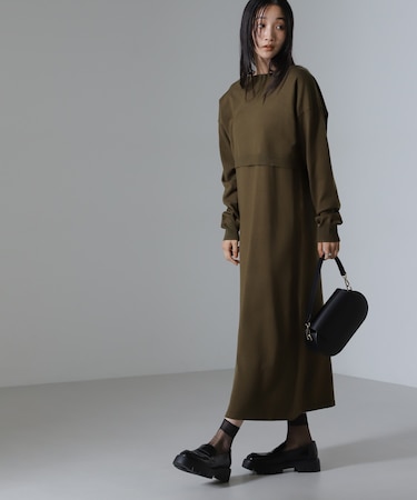 クロップドニットセットワンピース 24AW