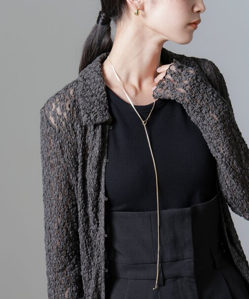 Tバーラリエットネックレス