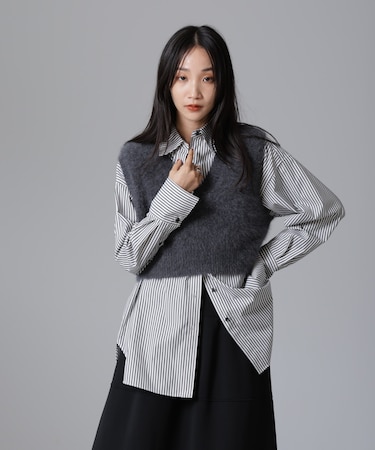 バッククロスオーバーシャツ