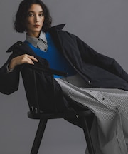 「西川ダウン(R)」ミドル丈バックタックコート