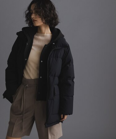 「西川ダウン(R)」2WAY異素材フードダウン