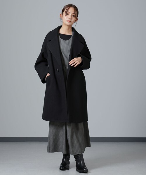 メルトンジャージーワイドチェスターコート 24AW｜ナノ